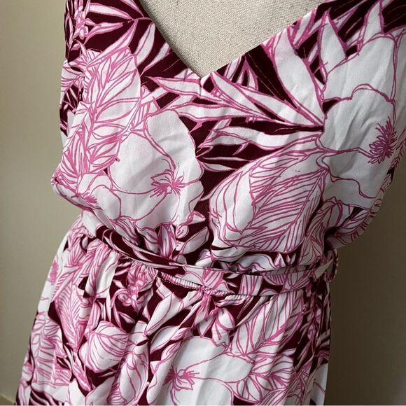 Sunrise in Paradise Pink Multi Tropical Print Maxi Dress - Picture 12 of 16